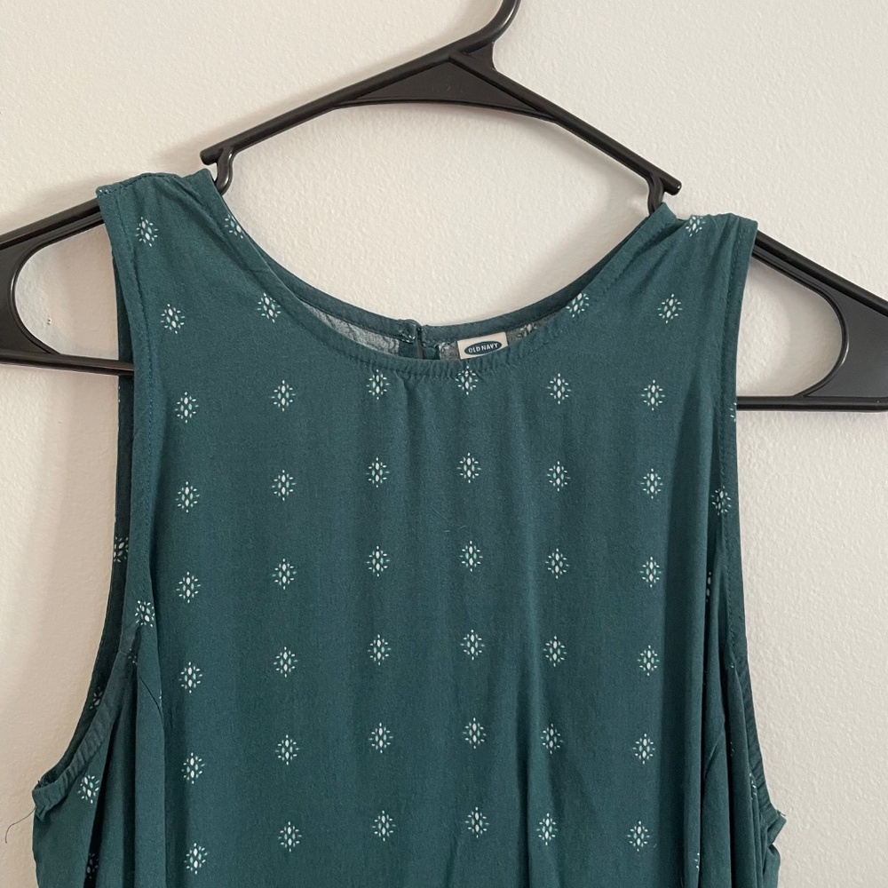 Old Navy Teal Printed Mini Dress - Picture 3 of 6